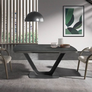 Masa extensibila deosebita design LUX Porcelain Marble 160-240cm