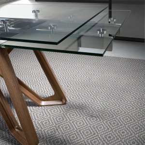 Masa extensibila deosebita design LUX Walnut-Glass 160-240x90cm - Img 4