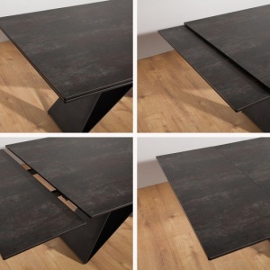 Masa extensibila design extravagant Prometheus 180-260cm, lava - Img 5