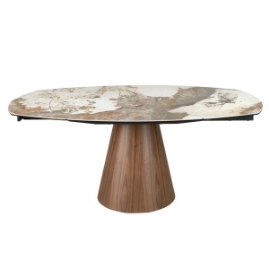 Masa extensibila design LUX Porcelain Marble 130-190cm - Img 4
