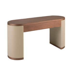 Masa machiaj design LUX Walnut-Leatherette Mink - Img 3