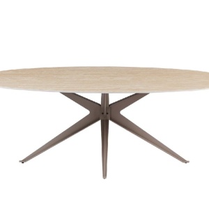 Masa ovala cu blat din ceramica TRAVERTIN 220cm - Img 4