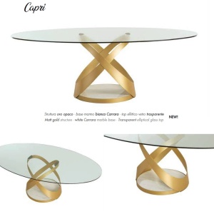 Masa ovala eleganta design LUX Capri 220x120cm - Img 2