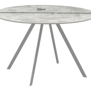 Masa rotunda design gri beton ATELIER 120cm - Img 6