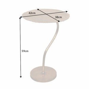 Masuta auxiliara cu aspect deosebit Leaf 40cm, auriu - Img 3