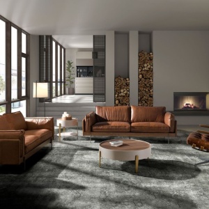 Masuta auxiliara design LUX Walnut-Bej - Img 7