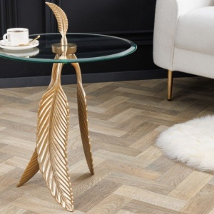 Masuta auxiliara design unicat Faether 65cm gold - Img 4