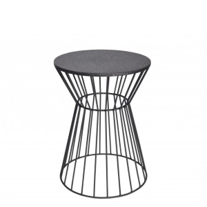 Masuta auxiliara design unicat Variation 45cm, negru