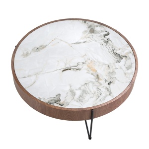 Masuta de cafea deosebita design LUX Walnut-Marble - Img 5