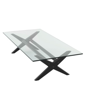 Masuta de cafea design elegant LUX Maynor, lemn negru 114499 HZ - Img 2