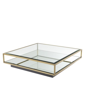 Masuta de cafea design elegant LUX Tortona L, alama 114400 HZ - Img 3