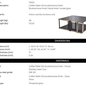 Masuta de cafea eleganta design LUX Clio - Img 5