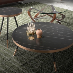Masuta de cafea eleganta design LUX Marble, 90cm - Img 7
