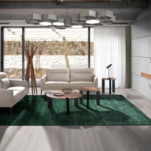 Masuta de cafea moderna design LUX Wood and Black, 90cm - Img 8