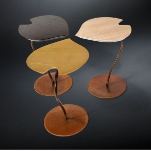 Masuta design LUX cu blat in forma de frunza, LEAF COR-TEN stejar 7511606.71 - Img 2