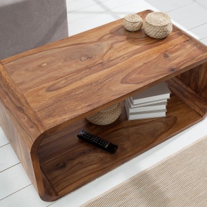 Masuta eleganta din lemn de trandafir Cube 100cm Sheesham A-38032 VC - Img 2