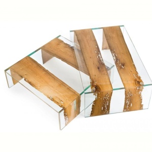 Masuta eleganta, LUX design Glass-Wood VENEZIA 120x80cm 7511780.00 - Img 4