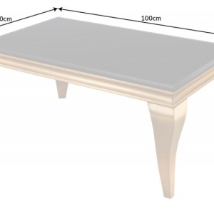 Masuta eleganta Modern Barock 100cm, negru/ auriu - Img 5