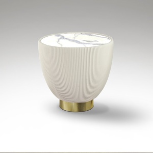 Masuta laterala design modern Candy alb/alama 47cm - Img 4