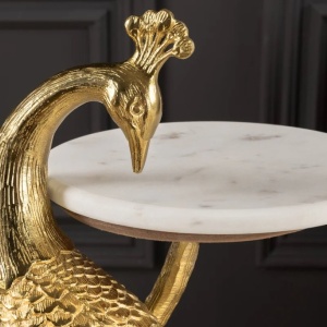 Masuta laterala design unic WILDLIFE PEACOCK 75cm - Img 5