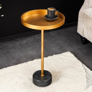 Masuta Laterala, Marmura, Metal, TRAYFUL 60cm - Img 8