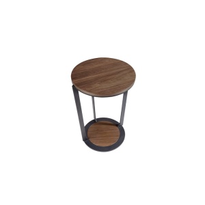 Masuta laterala moderna design LUX Wood and Black, 38cm - Img 3
