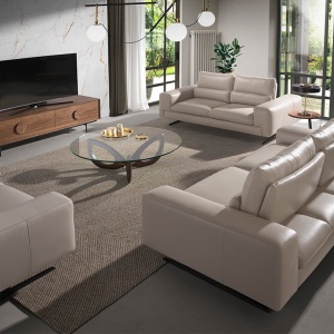 Masuta laterala moderna design LUX Wood and Black, 38cm - Img 7