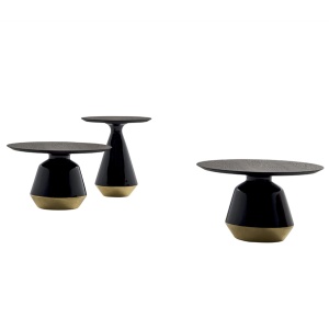 Masuta Living design LUX din ceramica si lemn Amira, 61cm - Img 8