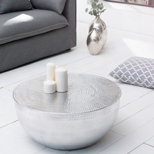 Masuta Living eleganta din metal Optik 70cm argintiu A-37913 VC - Img 5