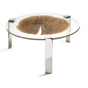 Masuta LUX design Glass-Wood FORESTA H-41cm, otel 7511926.98