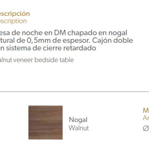 Masuta/ Noptiera eleganta design modern Dreams AC-LE313-NOGAL - Img 6