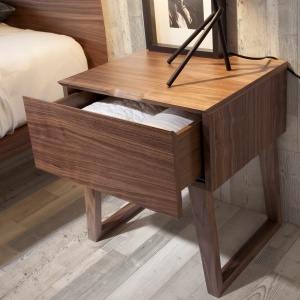 Masuta/ Noptiera eleganta design modern Walnut AC-CP1702-H - Img 3