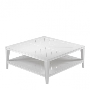 Masuta pentru interior si exterior Bell Rive alb, 100x100cm 113189 HZ