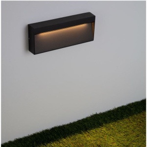 Mini Aplica perete exterior IP65, LED CCT Drat negru