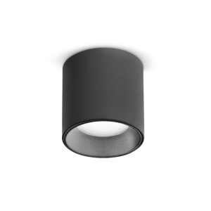 Mini Spot LED aplicat NITRO PL D04 ROUND NERO 2700K