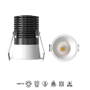 Mini Spot LED incastrabil CANE alb 12W 3000K - Img 2