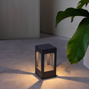 Mini Stalp LED iluminat exterior IP55 AGRA gri 2700K H-20cm