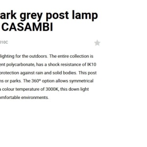 Mini Stalp LED iluminat exterior simetric 360º IP65 RUSH 25cm 3000K CASAMBI 127921 universul-luminii.ro