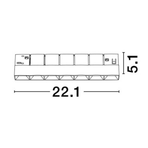 Modul flexibil pentru sina magnetica Breda 22cm, LED 10W 3000K 161631 universul-luminii.ro