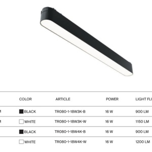 Modul LED, accesoriu pentru sina magnetica Radity, Basis negru 16W 3000K 131541 universul-luminii.ro
