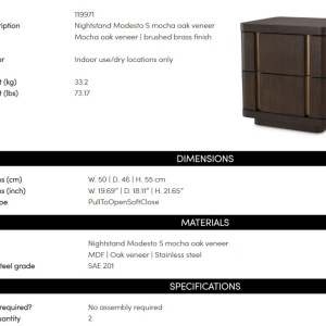 Noptiera cu 2 sertare design LUX Modesto S - Img 10