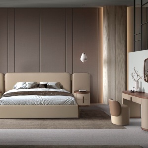 Noptiera design LUX Walnut-Leatherette Mink - Img 6