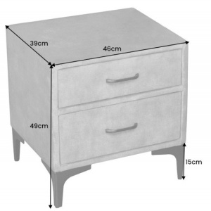 Noptiera design modern Boutique 50cm, gri inchis - Img 8