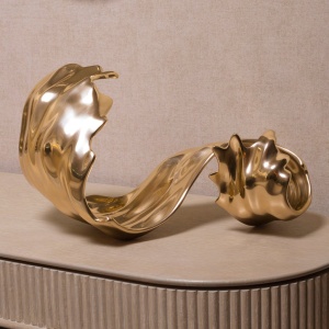 Obiect decorativ LUX aluminiu auriu Fairleigh