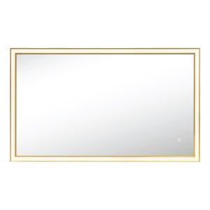 Oglinda baie cu iluminat LED 30W 3000K-4000K IP44 auriu 120x70cm - Img 2