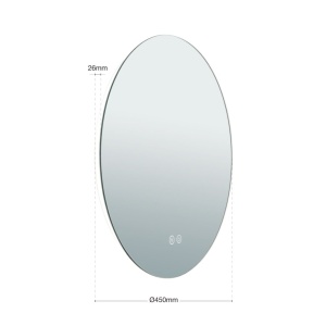 Oglinda baie cu iluminat LED dimabil IP44 FOCUS D-45cm 235781 universul-luminii.ro