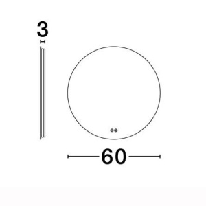 Oglinda baie cu iluminat LED IP44 Alda 60cm 3000K NVL-9006028 247571 universul-luminii.ro