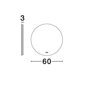 Oglinda baie cu iluminat LED IP44 DAB 60cm 4000K 239381 universul-luminii.ro