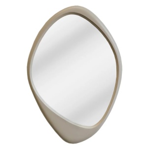Oglinda de perete decorativa ORGANIC 90cm greige - Img 7