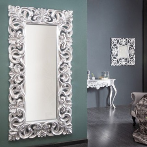 Oglinda de perete decorativa Venice argintiu antic, 180cm - Img 4
